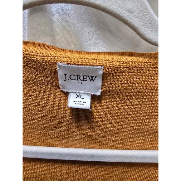J. Crew mustard yellow open long sleeve cardigan with pockets XL - Picture 2 of 11